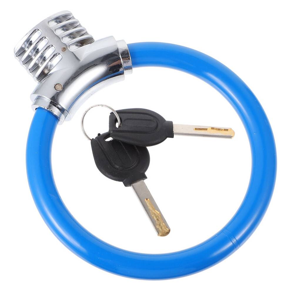 Cykelkabellås i zinklegering, PVC, anti-spiral, 2-pak