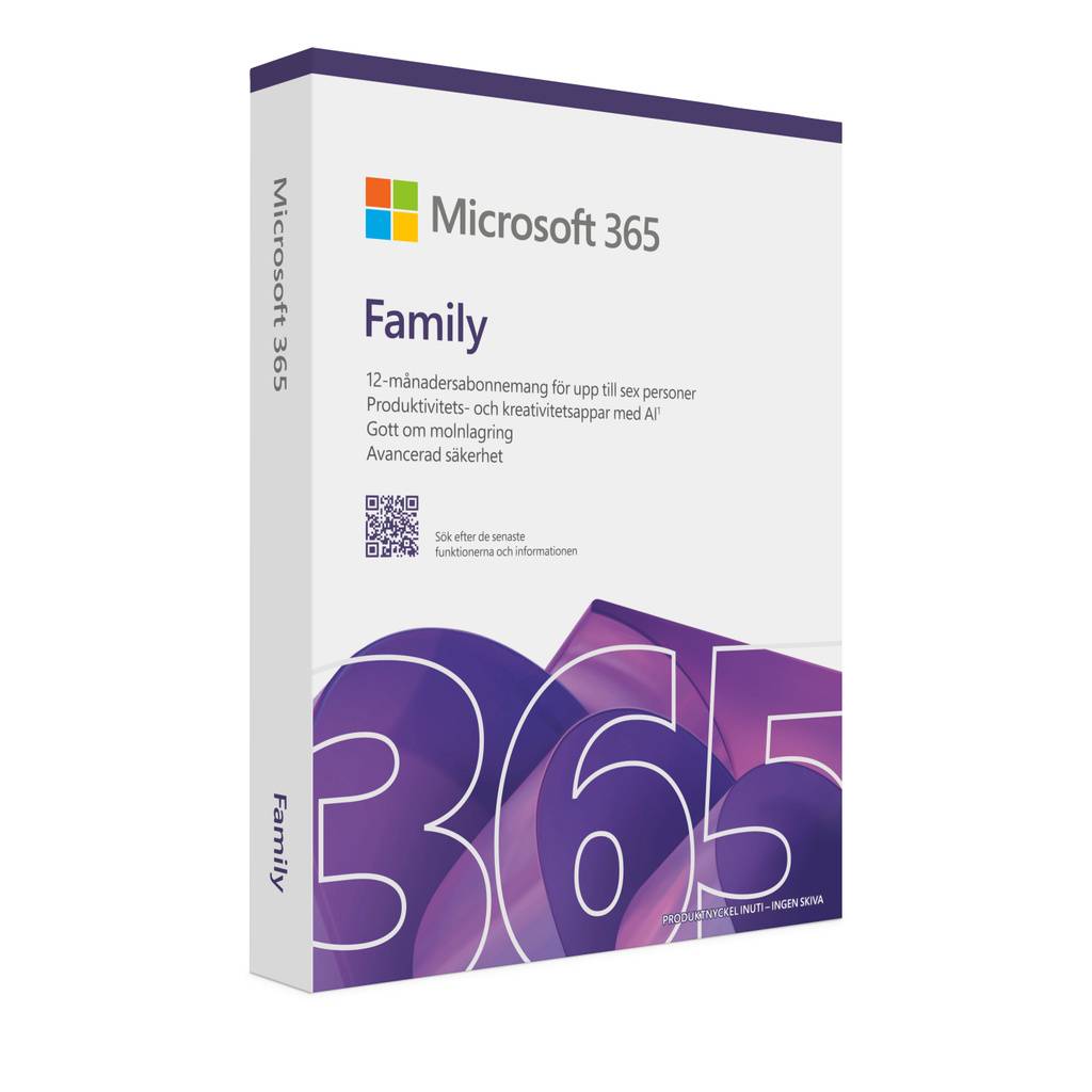 Microsoft 365 Family (ett års abonnemang, upp till sex personer)