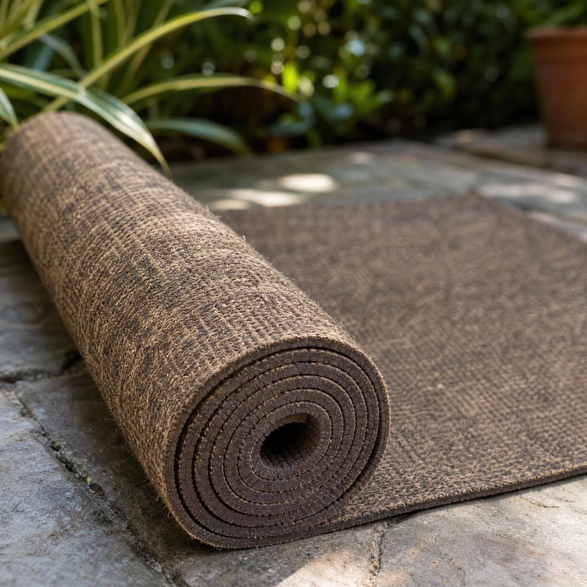 Natural Jute Yoga Mat - Brown / 183x61x0.5 (183x61x0.5)
