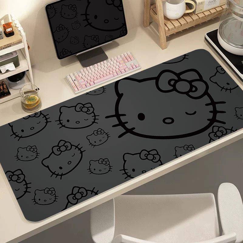 Kreativ Läder Hello Kitty Tryckt Musmatta Flickor Student Extra Stor Halkfri Matta Dator Tangentbordsmatta Tecknad Skrivbordsunderlägg