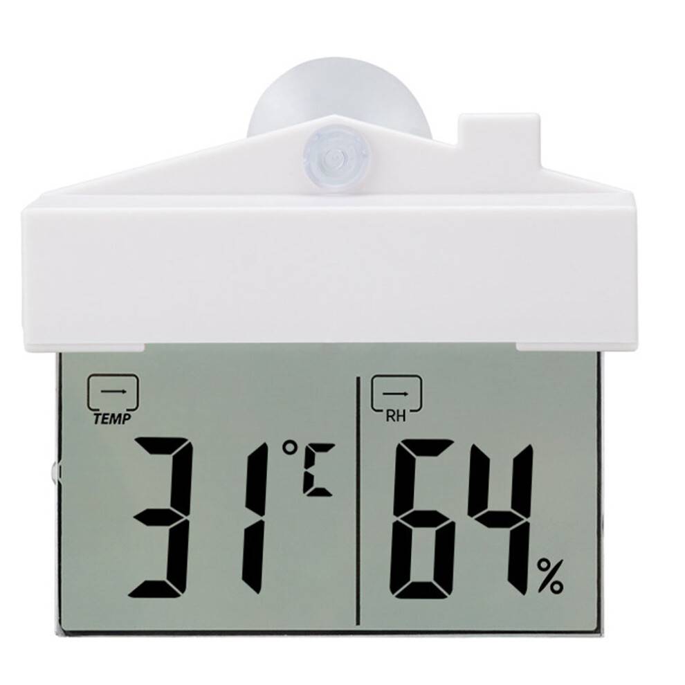 Drivhustermometer til indendørs og udendørs brug, hurtig opdatering af hygrometer indendørs termometer med vejrbestandigt design til drivhuse,
