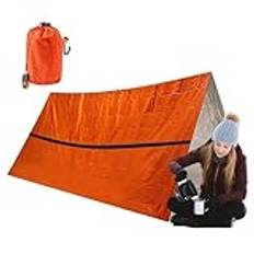 Bärbar termisk sovsäck,Sovsäck för överlevnad,Bivy Sack Sovsäck av aluminiumfilm | Lätt, kompakt, bärbart överlevnadsskydd för resor och vandring