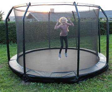 MCU-Sport - Trampolin til nedgravning, Ø4,3M inkl. Sikkerhedsnet.