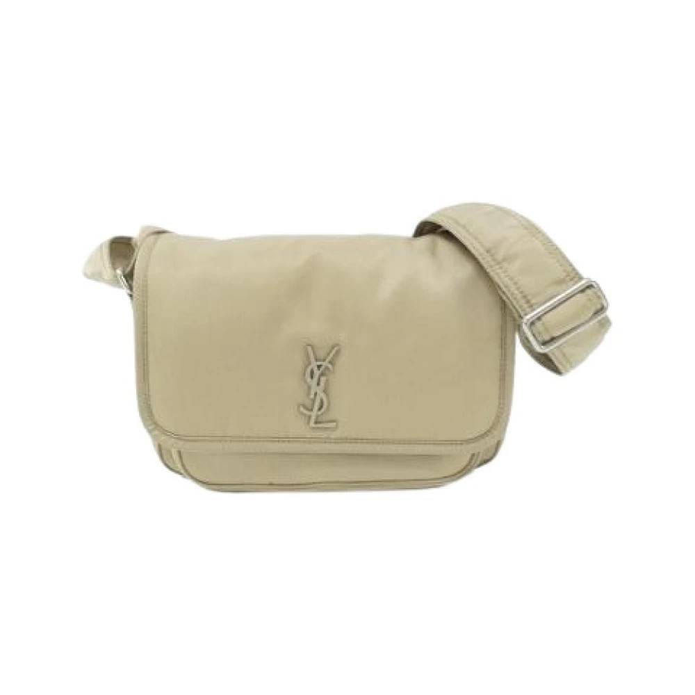 Yves Saint Laurent Vintage Pre-owned Niki Nylon Skuldertaske - Vintage - Dame - Beige - ONE SIZE - Uld