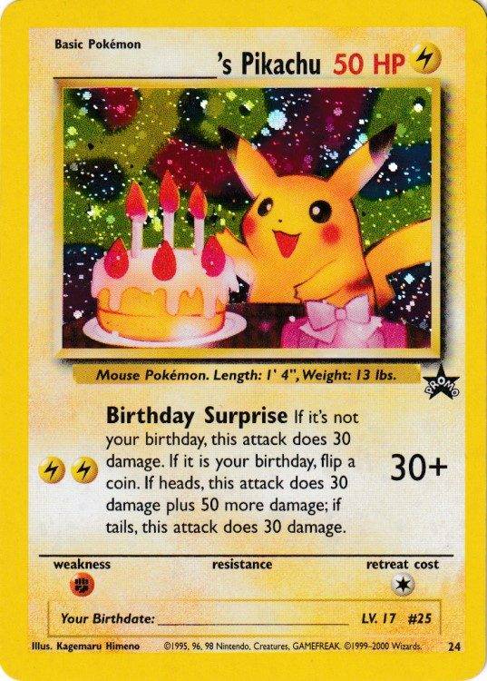 _____'s Pikachu - 24 (Holo) - Let Brugt (LP).