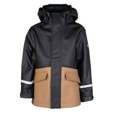 Lindberg Kids' Vestby Rain Jacket Fleece Black/beige, 120