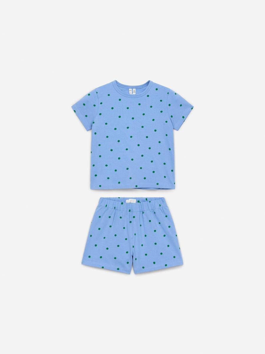 ARKET Kort Pyjamas I Trikå -Blå, 98/104