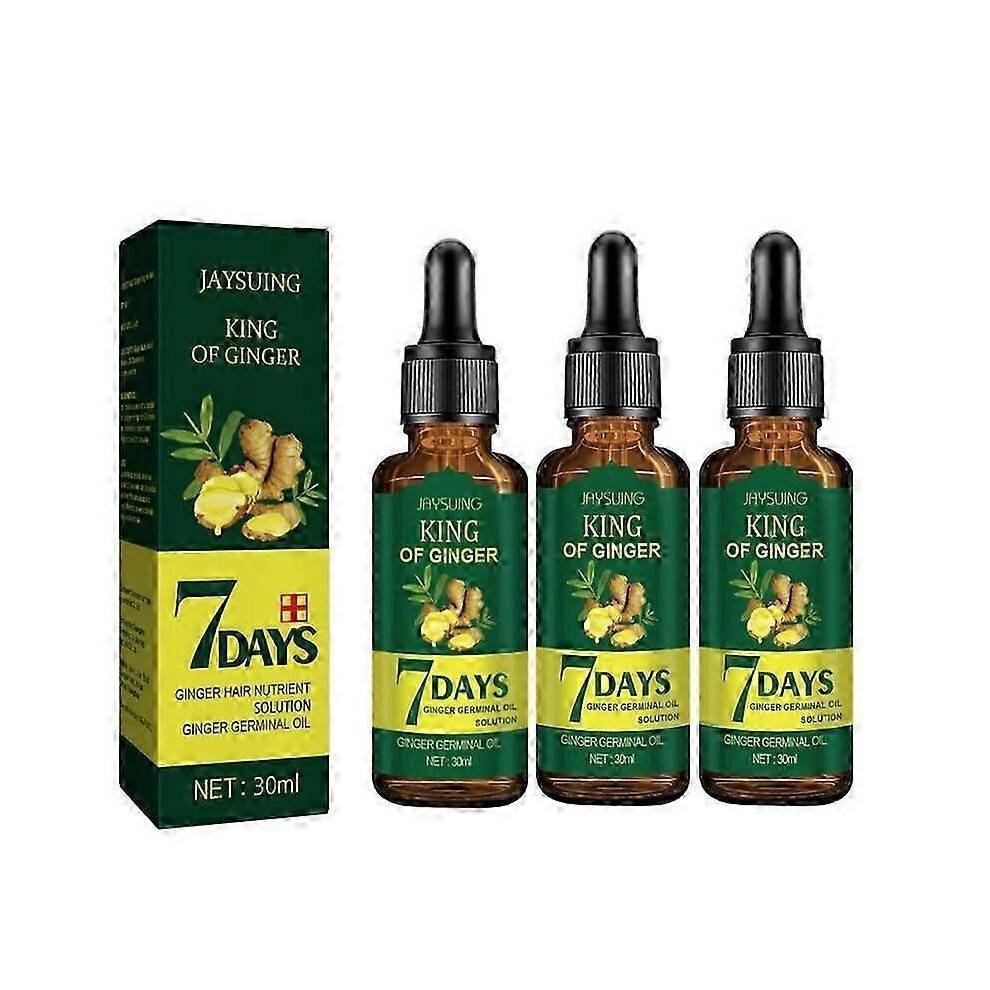 3pcs Ginger Hair Growth Products Anti Hair Loss Serum Liquid Fast Grow Prevent Baldness Men Women Hair Care Essential Oil