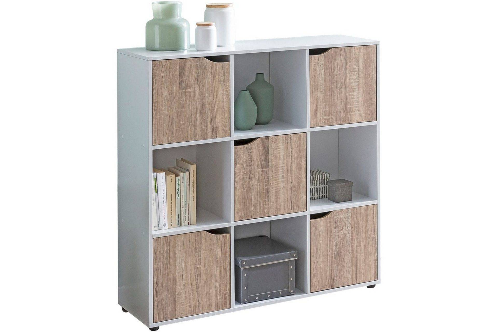 Wohnling Stående hylla Massa Melaminbelagd spånskiva med förvaringsutrymme 5 dörrar Modern - Sideboard & skänk Vit Trä