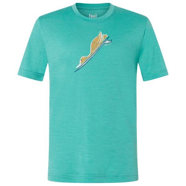 super.natural Kid's Duck Dive Tee Merinotröja Barn Storlek 104 Färg lagoon green / various