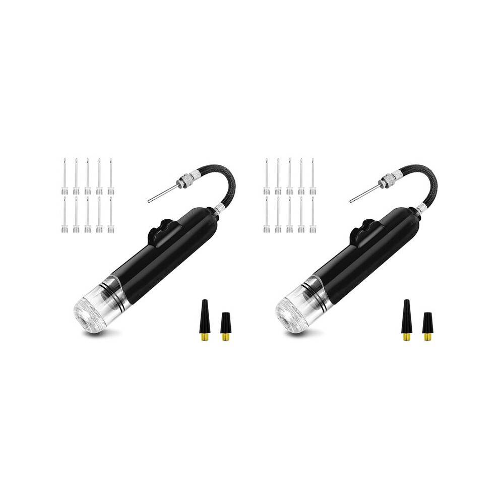 2X Basketball Pump Air Pump,for Sports Balls with 20Pcs Needles & 4Pcs Nozzles,for Soccer Volleyball Football