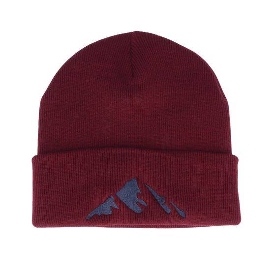 Kiddo Cap - Röd Beanie - Kids Mountain Burgundy Beanie @ Hatstore