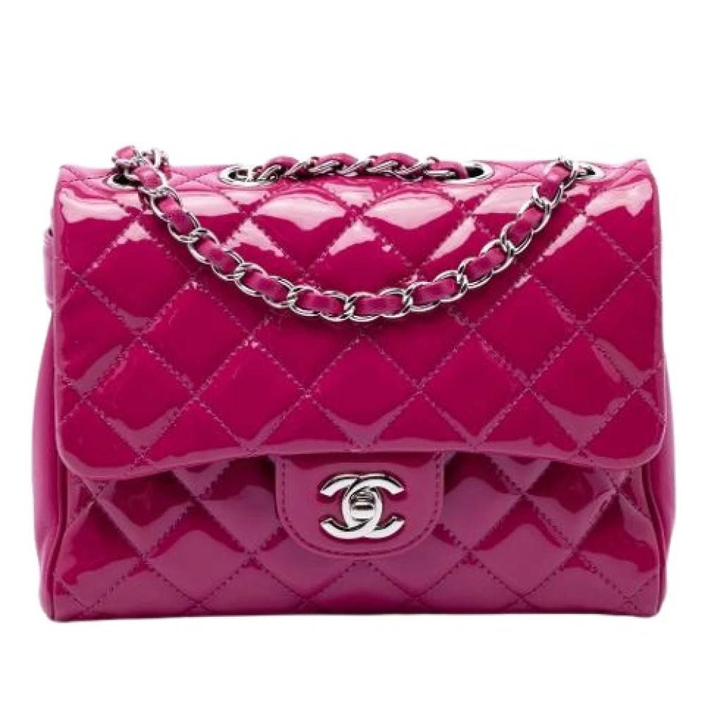 Chanel Vintage Pre-owned Vintage Quilted Flap Crossbody Bag - Vintage - Dame - Lyserød - ONE SIZE - Uld