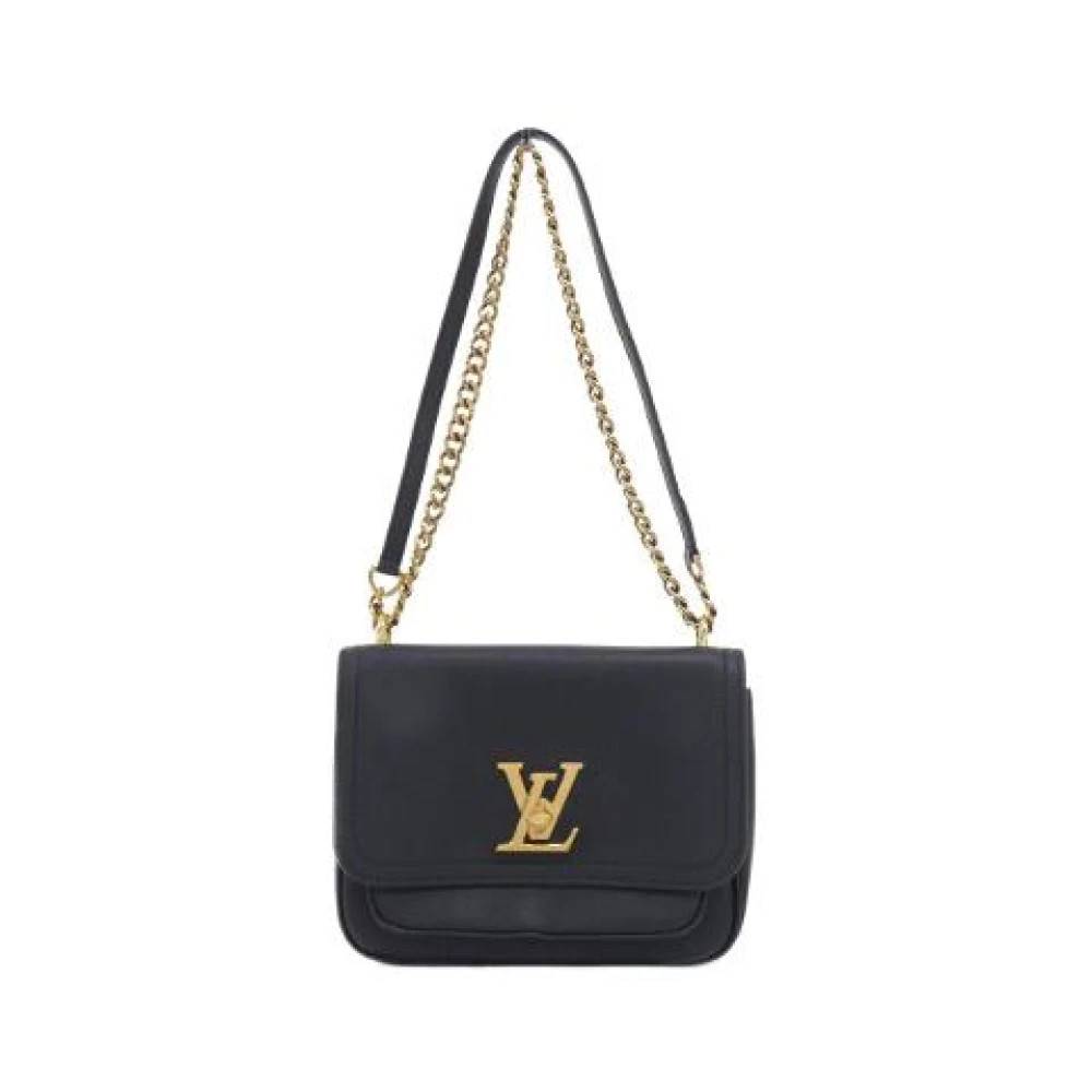 Louis Vuitton Vintage Pre-owned Lockme Calf Shoulder Bag - Vintage - Dame - Sort - ONE SIZE - Uld
