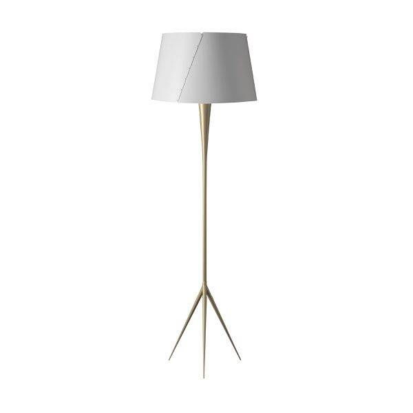 De-Lux B4 Gulvlampe Guld & Mat Hvid