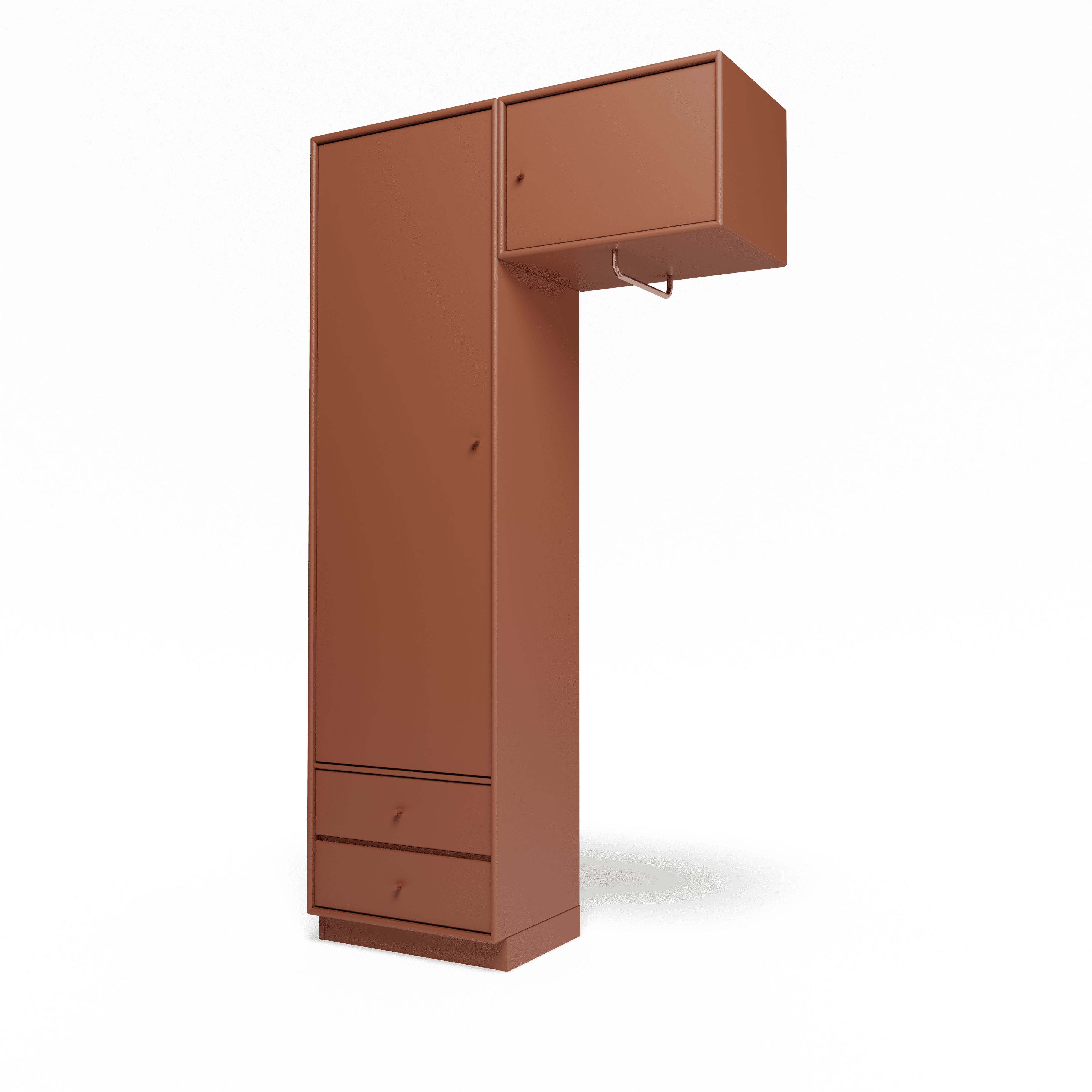 Attire II garderobe, inkl. sokkel 7 cm fra Montana Hazelnut - Jacobsen Plus