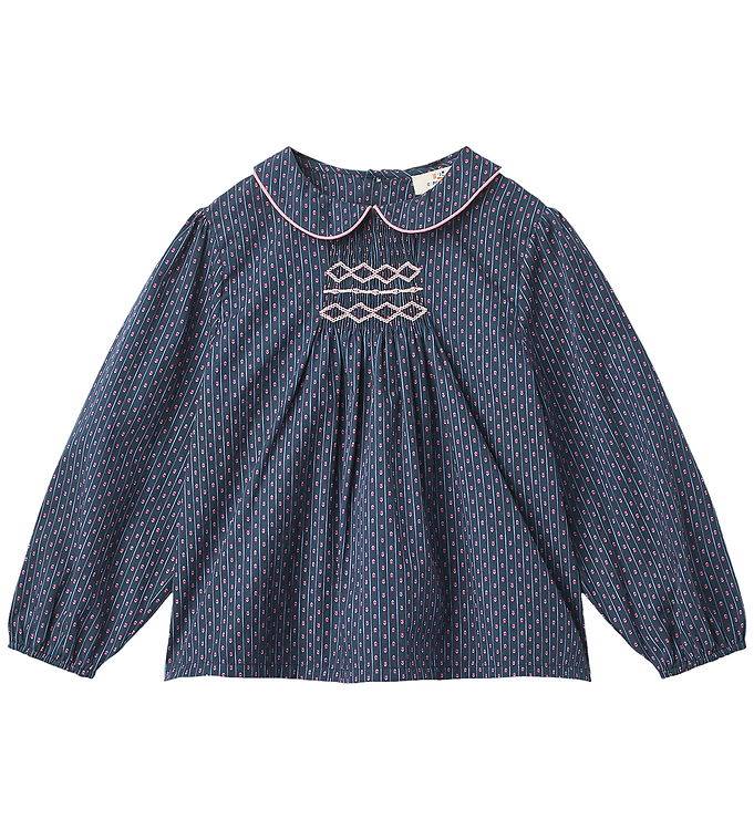 Copenhagen Colors Bluse - Noos - Navy Flower Aop - Copenhagen Colors - 5 år (110) - Bluse