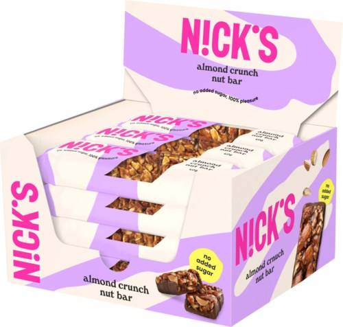 NICK'S Nut bar almond crunch 40 g x 12