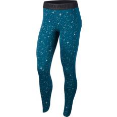 Nike - Pro Warm Metallic Tights - Dame  - XS  - Blå
