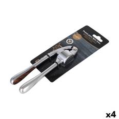 Vitlökspress Percutti Legno Rostfritt stål 26 x 8 x 4 cm (4 antal)