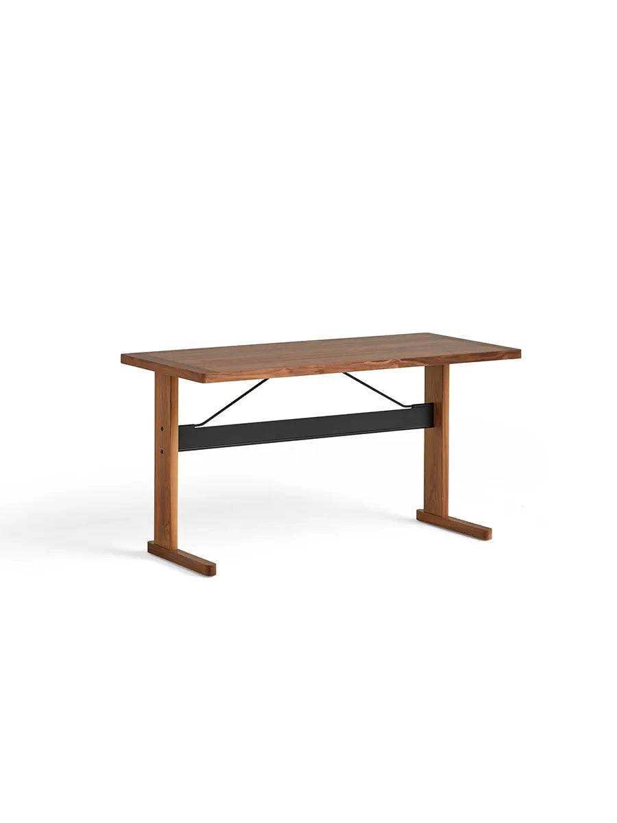 Passerelle Desk, L140 cm fra Hay Water-based lacquered walnut / Ink black / Water-based lacquered walnut - Jacobsen Plus