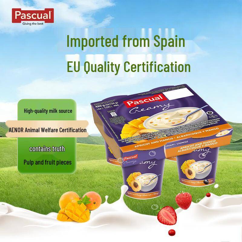 Pascual Spansk Importerad Yoghurt 120g x 4 Bägare