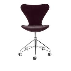 Fritz Hansen - 3117 Sjuan, Fully Upholstered, Base Chromed - Kontorsstolar - Arne Jacobsen