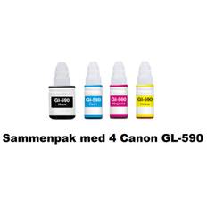 Canon GI-590 Sammenpak med 4 styk kompatibel Blækrefill Indeholder ialt 345ml.