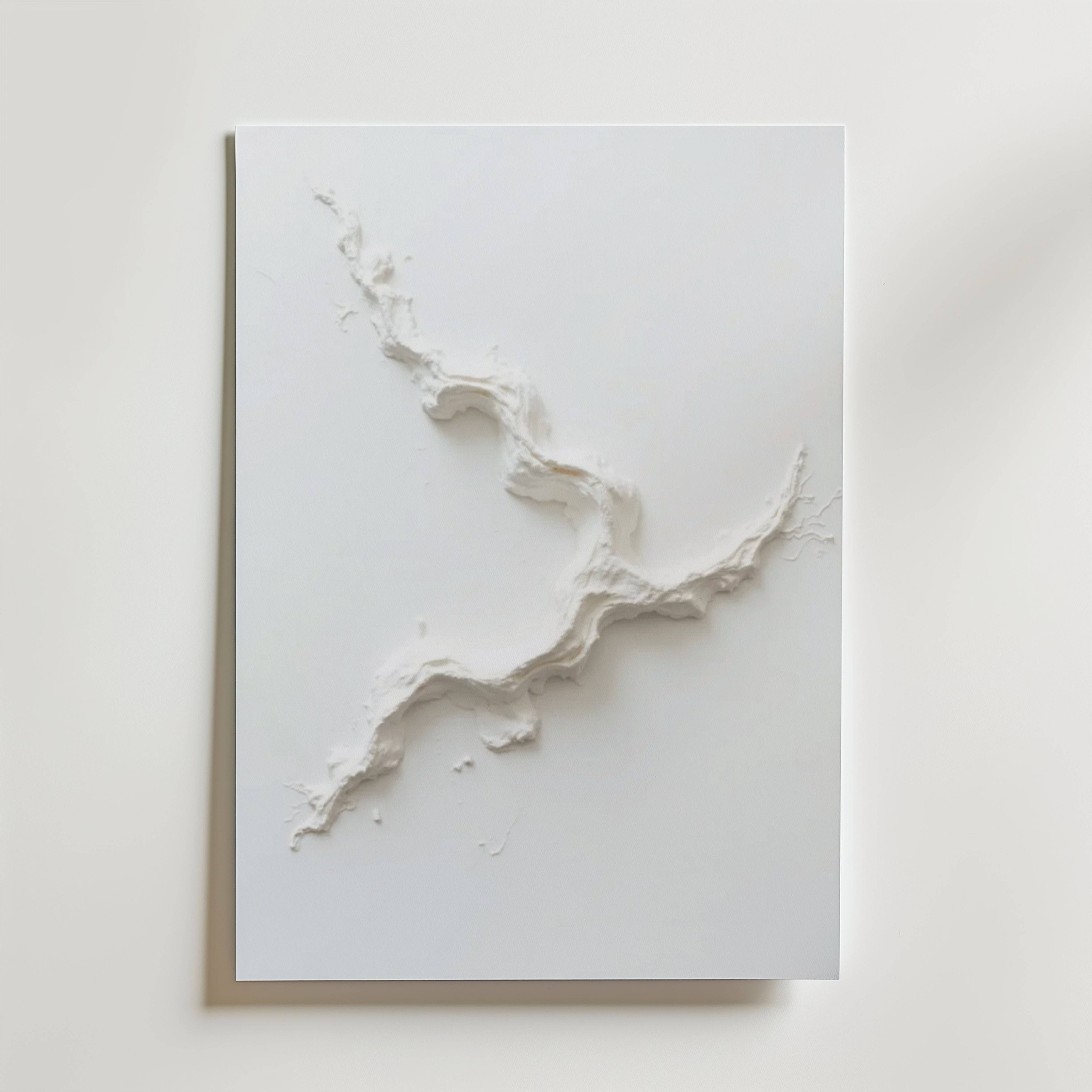 Abstract White Movement Poster - Fine Art Poster 70x100 cm