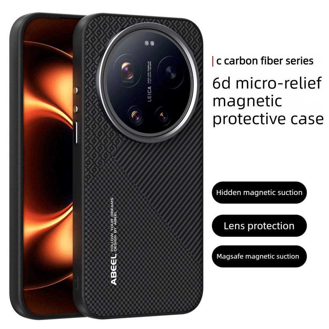 Kevlar Aramidfiber Magnetiskt Fodral För Xiaomi 17 Ultra Mi 17 Pro Max För MagSafe Kolfiber Trådlös Laddning Telefonfodral