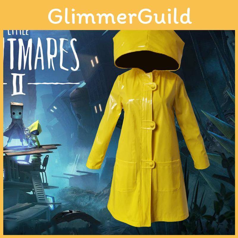 Iögonfallande Little Nightmares 2 Six Cosplay-dräkt Gul Rock För Fest cm yellow