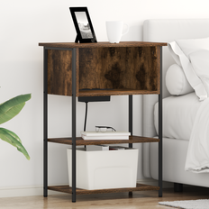 vidaXL Natskab Røget eg 55 x 31 x 76 cm Konstrueret træ