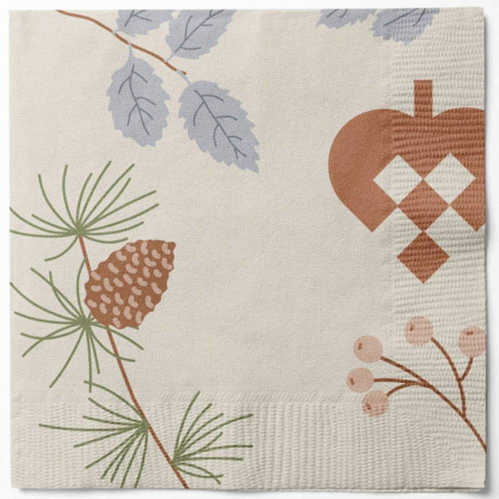 Winter Forrest Servietter Beige