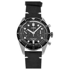 Oris, Accessoarer, Herr, ONE Size, Läder, 77177914054-0762001 - Divers Sixty-Five Chronograph - black (ONE SIZE)