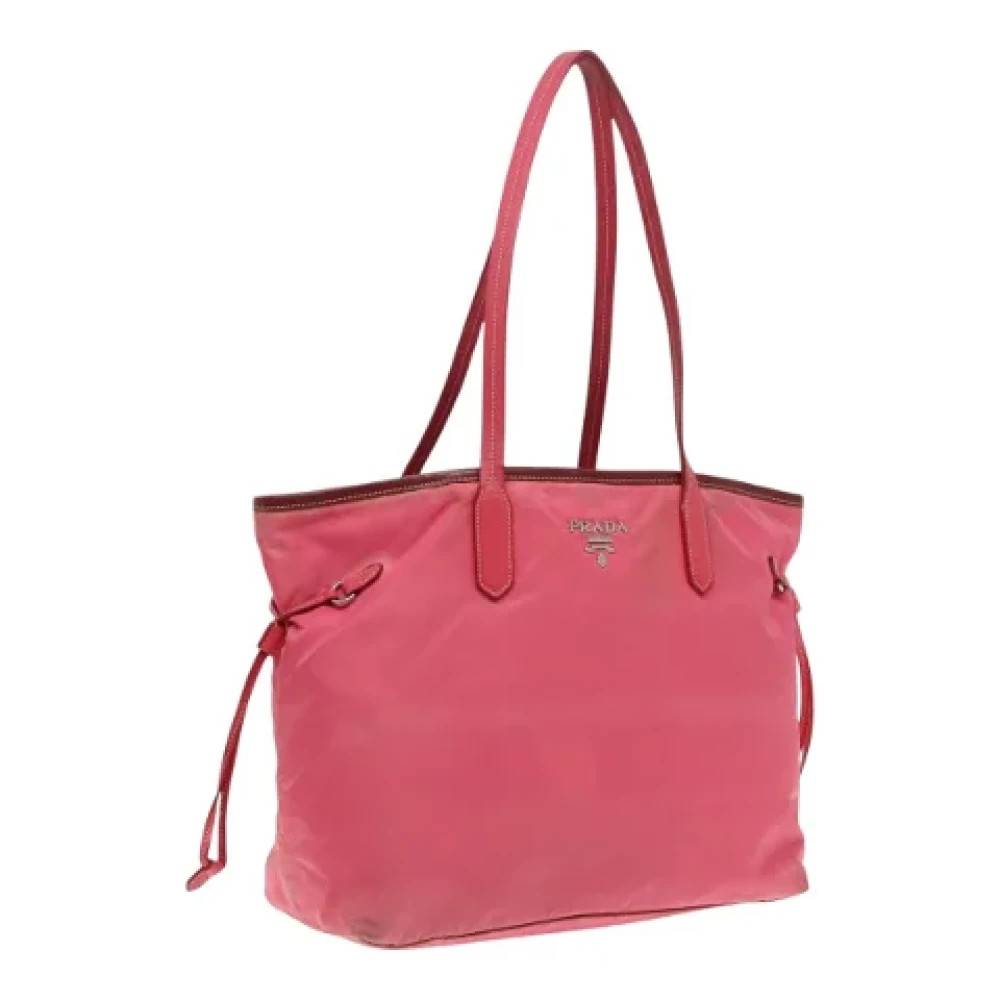 Prada Vintage Pre-owned nylon prada-tasker - Vintage - Dame - Lyserød - ONE SIZE - Nylon