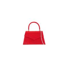 Red Diamante Top Handle Bag - One Size