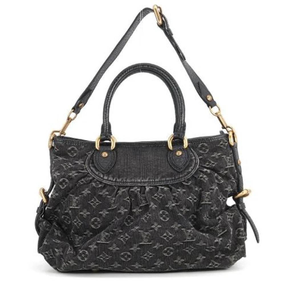 Louis Vuitton Vintage Pre-owned Monogram Denim Skuldertaske - Vintage - Dame - Sort - ONE SIZE - Uld