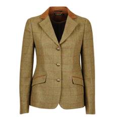 Dublin Womens/Ladies Albany Tweed Faux Suede Collar Tailored Jacket 20 UK brun