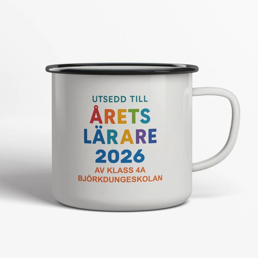 Utsedd Till Årets Lärare 2026 Emaljmugg