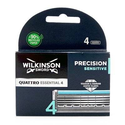 Wilkinson Sword Quattro Essential 4 Precision Sensitive - 4 rakblad (Prenumeration: Varannan månad)