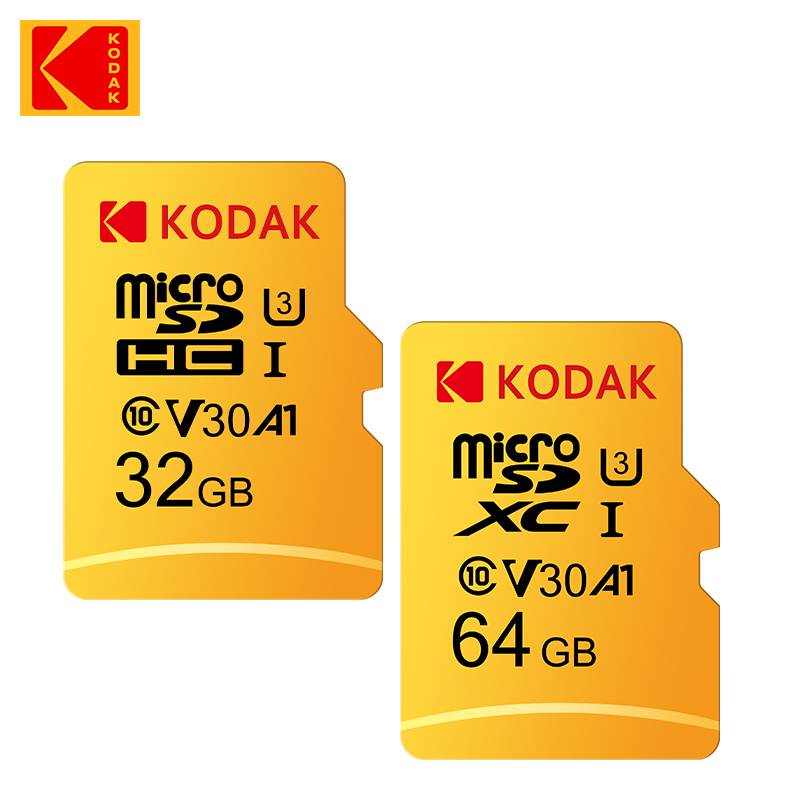 KODAK Flash Card 128GB Micro Card 64GB 32GB Memory Card with Adapter C10 TF Micro SD Cards 256GB for Phone Tablet PC Camera