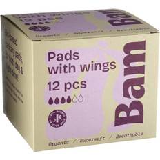 BAM Organic Bamboo Period Pads, 12 st