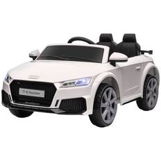 Rootz Kids Electric Sports Car - Ride-On Legetøjsbil - Børnekøretøj - Realistisk design - MP3-afspiller - Fjernbetjening - Hvid - 102cm x 60cm x 44cm