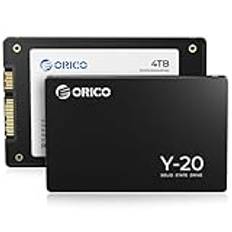 ORICO 4 TB SSD SATA III 6 Gb/s 2,5 tum intern solid state-enhet, läsning upp till 500 MB/sec, kompatibel med bärbar dator och PC stationära datorer (svart) -Y20