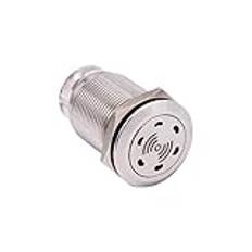 16 mm 19 mm 22 mm LED starkt blinkande intermittent varning Buzzer 12 V 24 V 110 V 220 V mini rostfritt stål röd lampa larm metall (19 mm, 12 V)