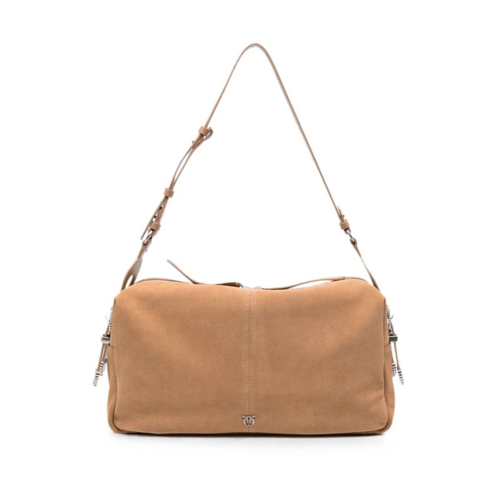 PINKO 24 Stor Skuldertaske - Tasker - Dame - Beige - ONE SIZE - Uld