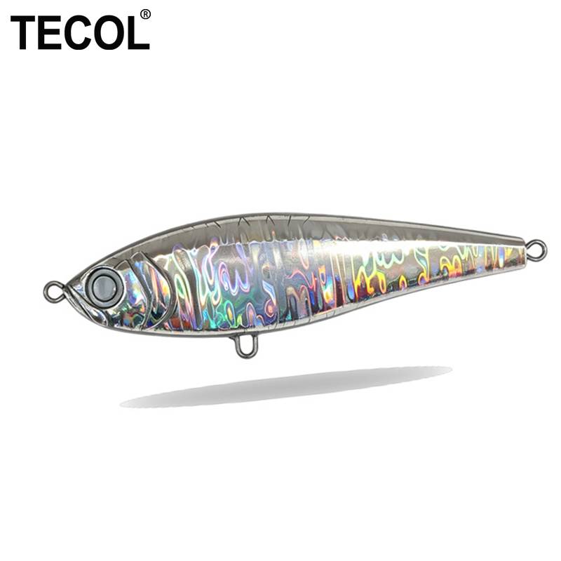 TECOL 9CM 15.7G Sinking Pencil Fishing Lure Blanks DIY Foil Stamped Finish Hard Bait  For Tuna Bass Pike
