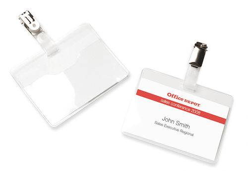 Namnskylt 90x60 L clips 50/fp