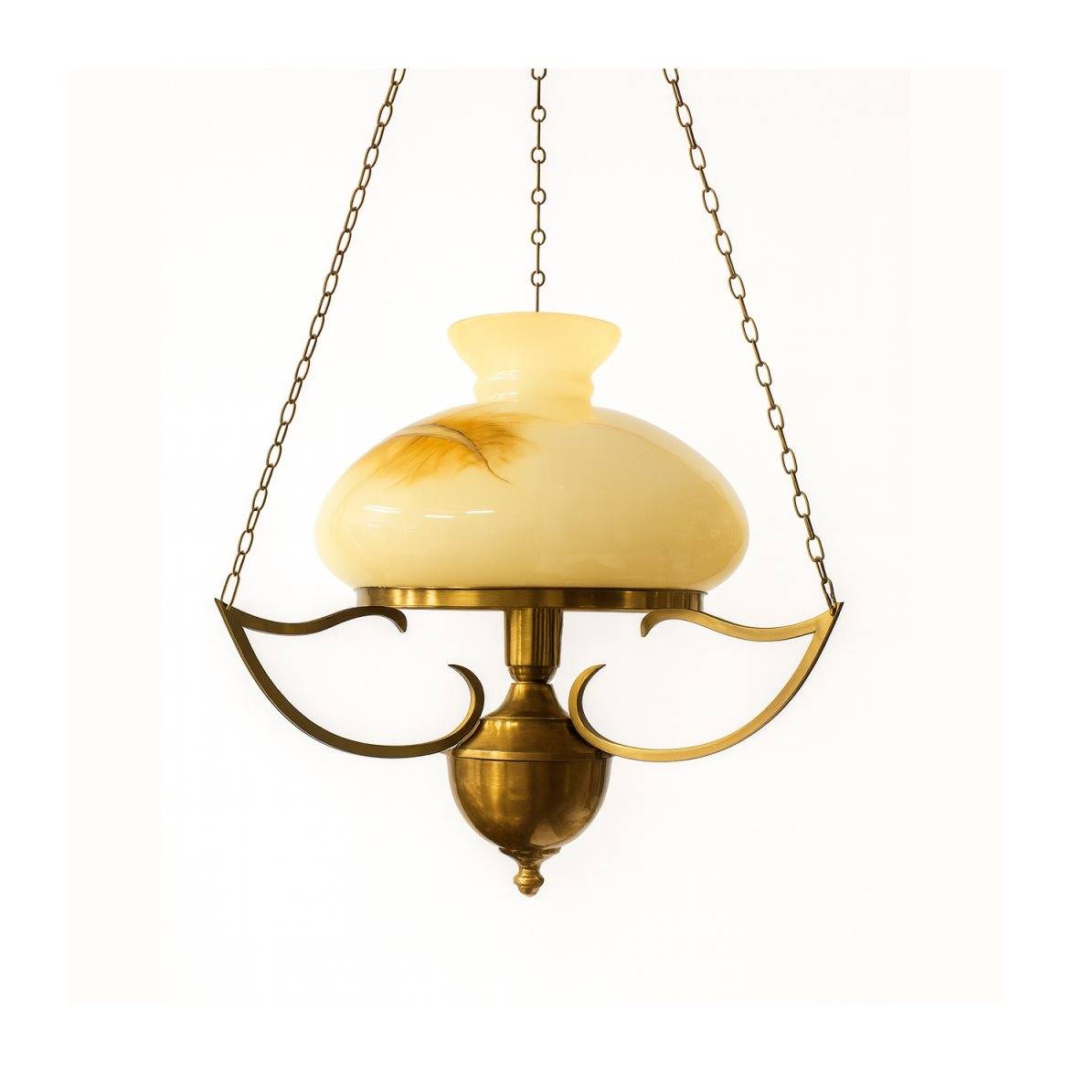 Vintage by Bright 1-2-3 Taklampa Deco Halo, mässing & glas
