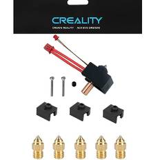 Creality Ender 3 S1 Heating Block Kit High Temperature Pro 300°C, 3D Printer Sprite Extruder Hotend Chrome Copper+ TC4 Heating Block with 3 Silicone Sock and 5 Nozzles Kit for Ender-3S/Pro/Plus